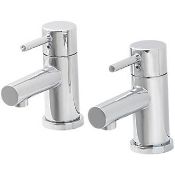 NEW (REF220) Lazu Basin Pillar Tap. This contemporary style chrome basin tap from the Lazu coll...