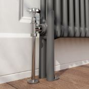 NEW (EE1008) 300x72 Wall Mounting Feet Set for 2 Bar Radiators - Anthracite. Can be used to flo...