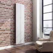 NEW & BOXED 1800x480mm Gloss White Single Flat Panel Vertical Radiator. ARA8/1800SW RRP £309.9...