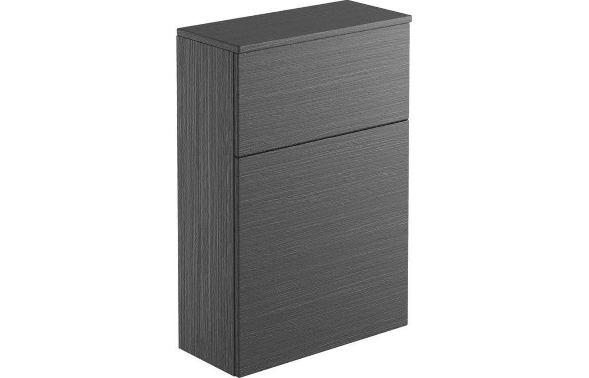 NEW (C216) Carino 600mm WC unit Graphite Wood. The integrated metal profile on the cabinet giv... - Image 2 of 2