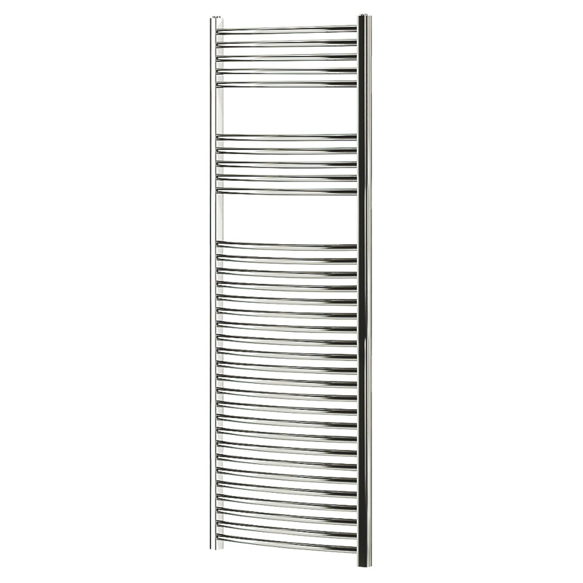NEW (D361) 1600x600mm CURVED TOWEL RADIATOR 1600 X 600MM CHROME. Curved Chrome-Plated Steel C...
