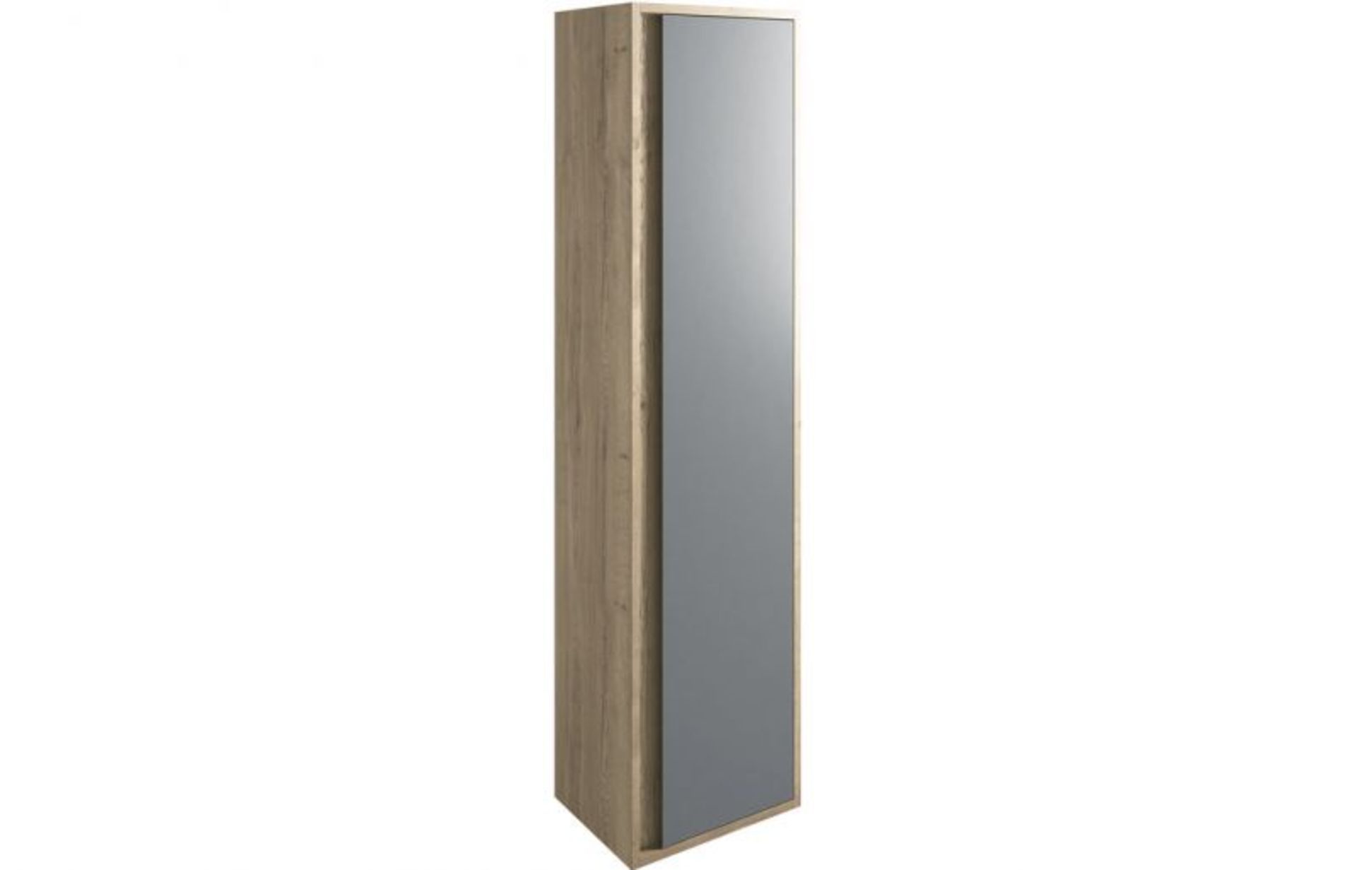 NEW (C223) Senzo 400mm Wall Hang Tall Unit Natural Halifax Oak/Matt Grey. RRP £295.99. Design... - Image 2 of 2