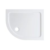 NEW (SP236) 1000x900mm Offset Quadrant Ultra Slim Stone Shower Tray - Left. Low profile ultra s...