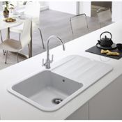 NEW (FR36) NEW FRANKE Pebel PBG 611-97 Fragranite Polar White. The Pebel centres on a free flow...