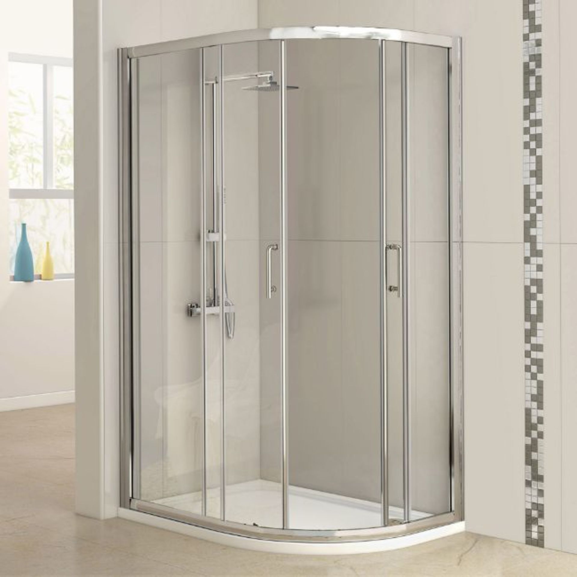 (REF84) 1200x900mm - 6mm - Offset Quadrant Shower Enclosure. RRP £599.99.Make the most of tha... - Image 4 of 4