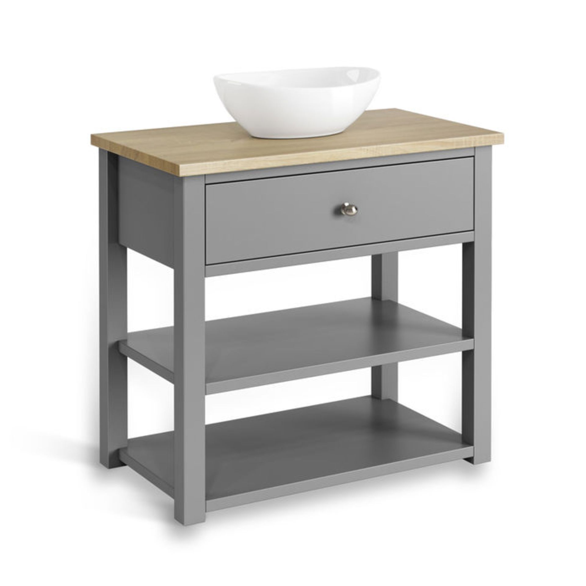 NEW 800mm Sutton Earl Grey Counter Top Vanity Unit - Open Storage. RRP £2,249.MF3000.Sutton C... - Image 4 of 4