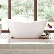 NEW (D6) 1700mmx780mm Belmont Freestanding Bath. RRP £2,999.Visually simplistic to suit any ba...