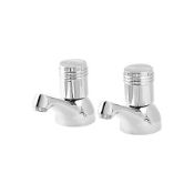 NEW (REF76) Annagh Chrome-plated Bath Pillar Tap, Pack of 2. This traditional style chrome bath...