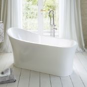 1650x690mm Madison Freestanding Bath - Large. RRP £2,499. This gloss white free-standing bath ...