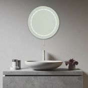 (KN33) 400mm Omega Round Battery Operated Illuminated Mirror. Battery Operated. Energy saving...