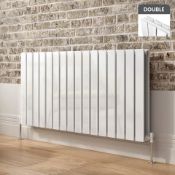 NEW (E20) 600x1210mm Gloss White Double Flat Panel Horizontal Radiator - Premium. RRP £749.99...