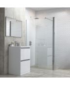 NEW (EX78) 900x300mm - 8mm - Premium EasyClean Wetroom and rotatable panel.Rrp £399.99.8mm Eas...