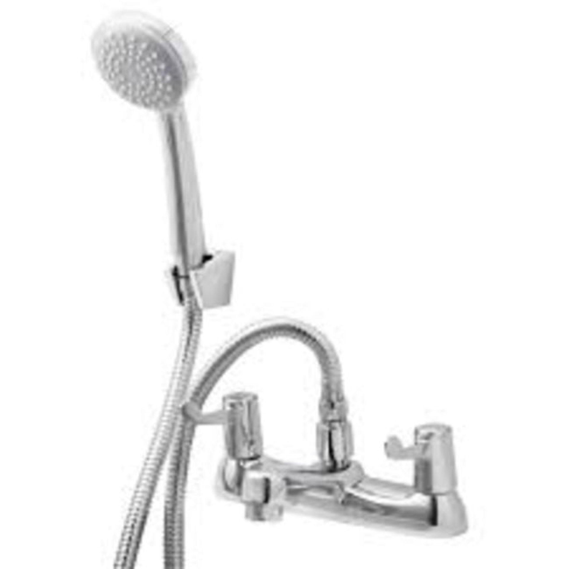 (AQ8) Calp Chrome-plated Bath Shower mixer Tap. This traditional style chrome bath shower mixer...