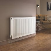 NEW (D130) 600x1800mm KUDOX PREMIUM TYPE 22 DOUBLE-PANEL DOUBLE CONVECTOR RADIATOR WHITE. Hori...