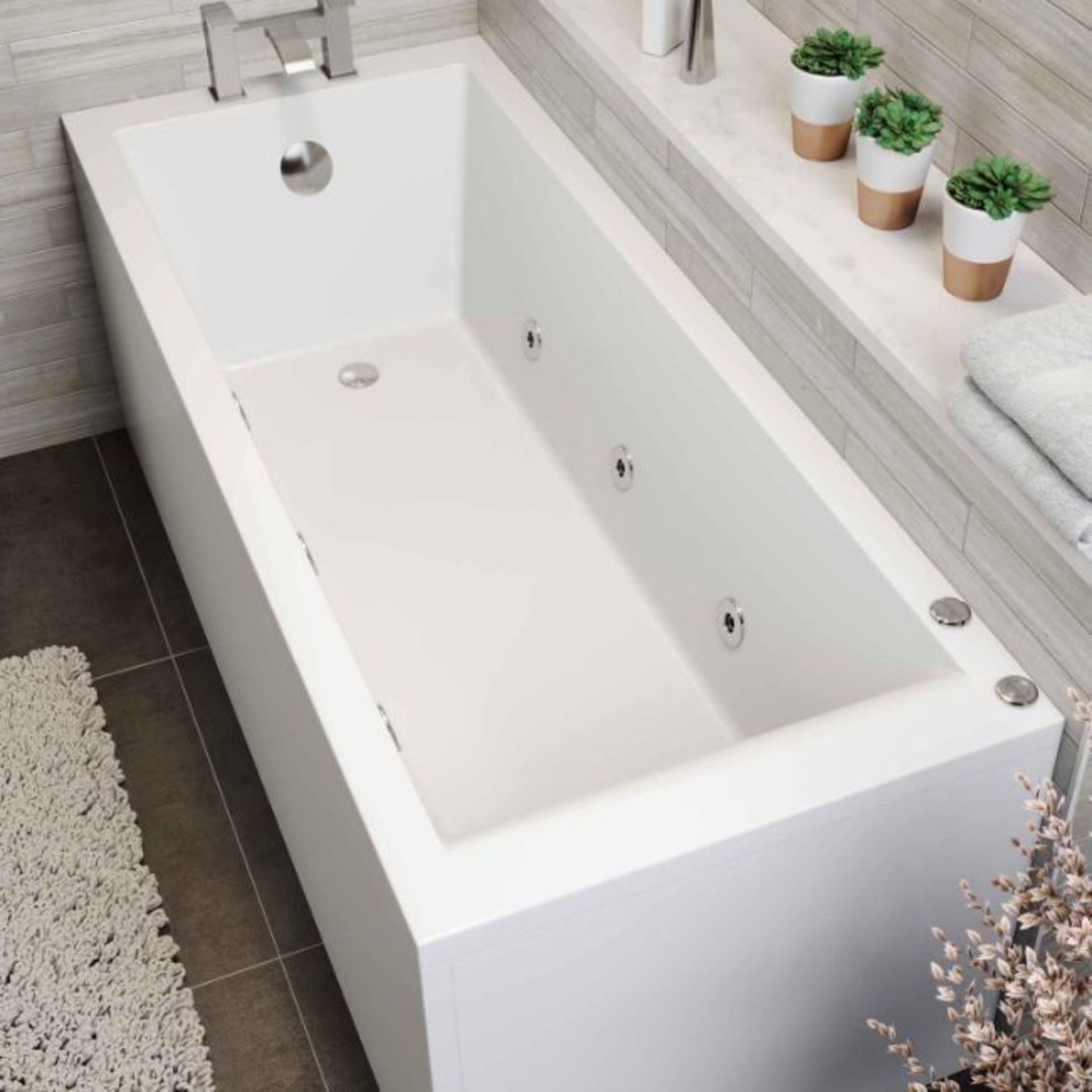 NEW 1700x700x545mm Whirlpool Jacuzzi Single Ended Bath - 6 Jets. RRP £1,299.99.Spa Experience... - Image 3 of 3