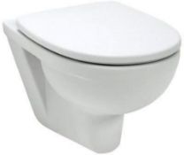 NEW Twyford White Refresh Back to Wall Toilet with Seat, Floor Mounted Refresh Back to Wall Toi...
