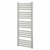 (FC1005) 1200x500mm Straight Heated Silver Matt Towel Radiator. High quality powder-coated ste...