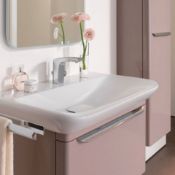 NEW (LV23) Keramag 880mm Myday Taupe Vanity Unit. RRP £857.99.Comes complete with basin. Wall-...
