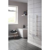 NEW (EX192) 900x500mm TOWEL RADIATOR 900 X 500MM WHITE. High quality powder-coated steel c...