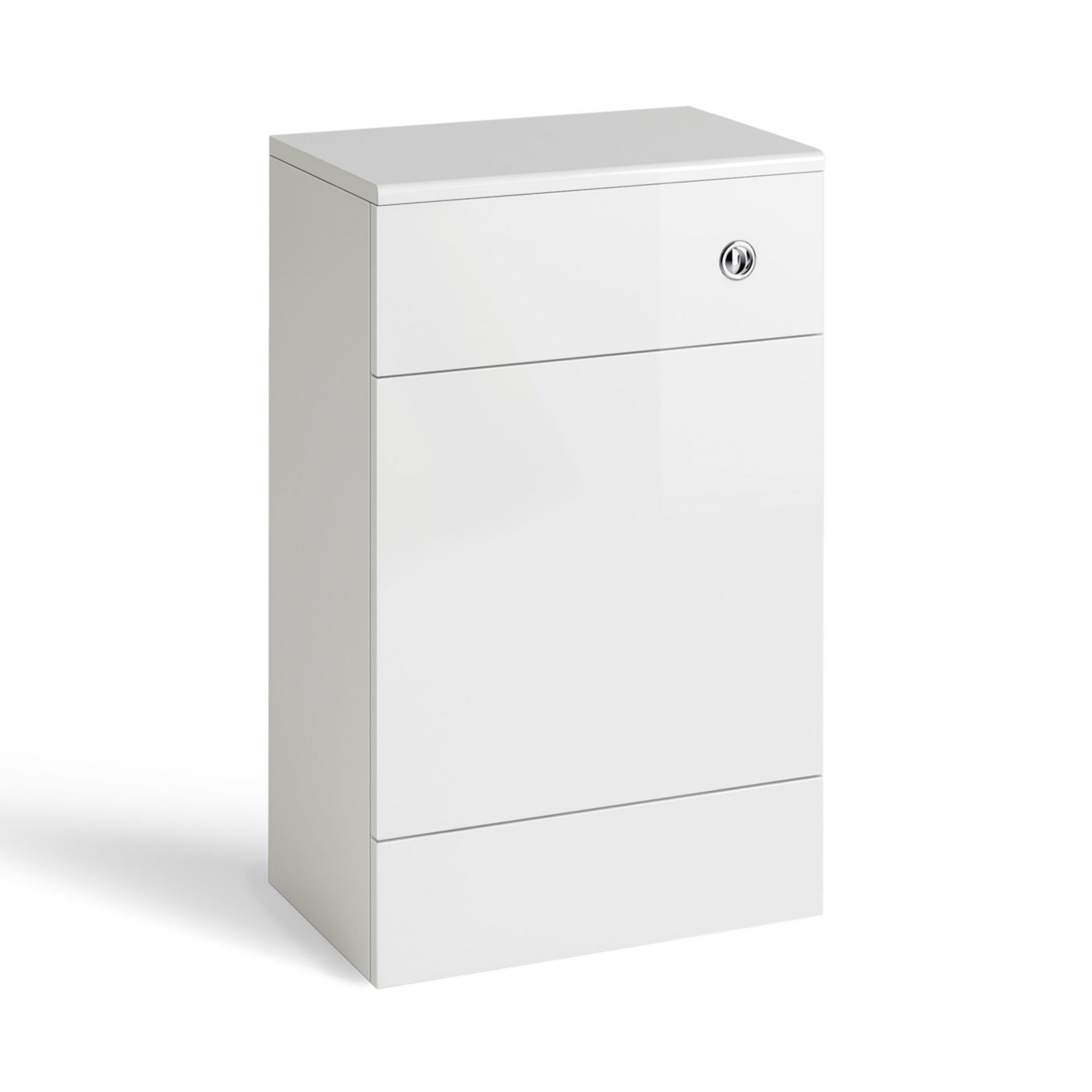 NEW (TT144) 500mm Harper Gloss White Back To Wall Toilet Unit Our discreet unit cleverly houses... - Image 2 of 3