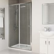 NEW Twyfords 1100mm - Elements Sliding Shower Door. RRP £299.99.4mm Safety Glass Fully waterpr...