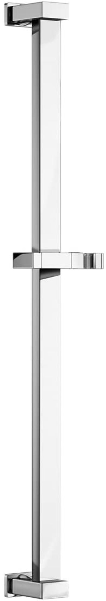 NEW (D114) Premium Square Shower Holder Stainless Steel Riser Rail Adjustable Slider Bracket Ki...