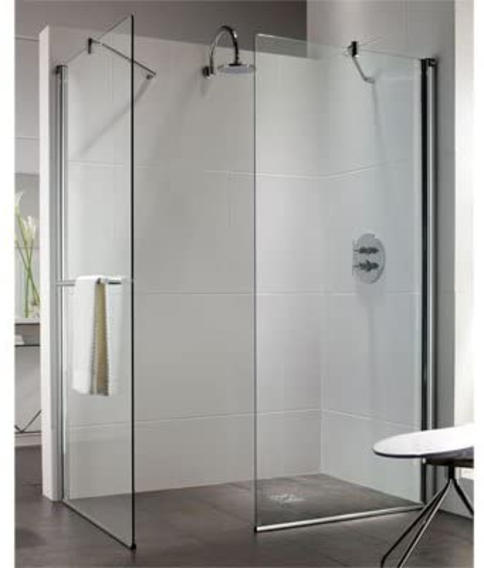 NEW Twyfords 1100x800mm Walk In Shower Enclosure. Hydr8 Walk In Flat Panel LEFT HAND Or RIGHT H...