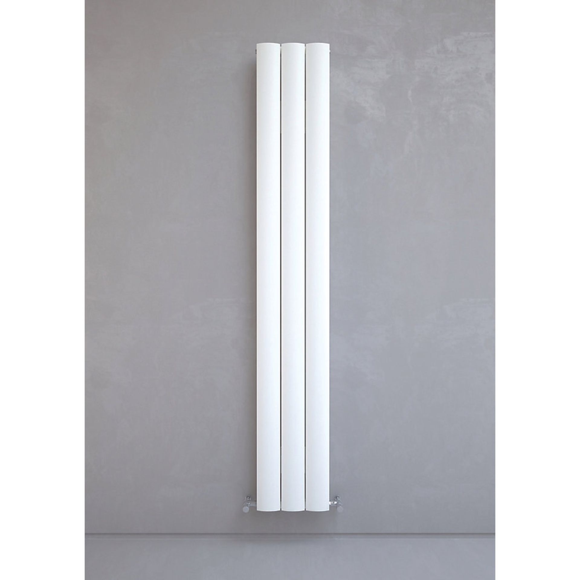 NEW (D41) 1800x280mm KUDOX ALULITE ARC ALUMINIUM RADIATOR WHITE. Contemporary aluminium radiato... - Image 2 of 3