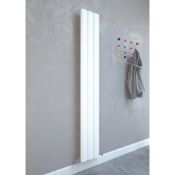 NEW (D41) 1800x280mm KUDOX ALULITE ARC ALUMINIUM RADIATOR WHITE. Contemporary aluminium radiato...