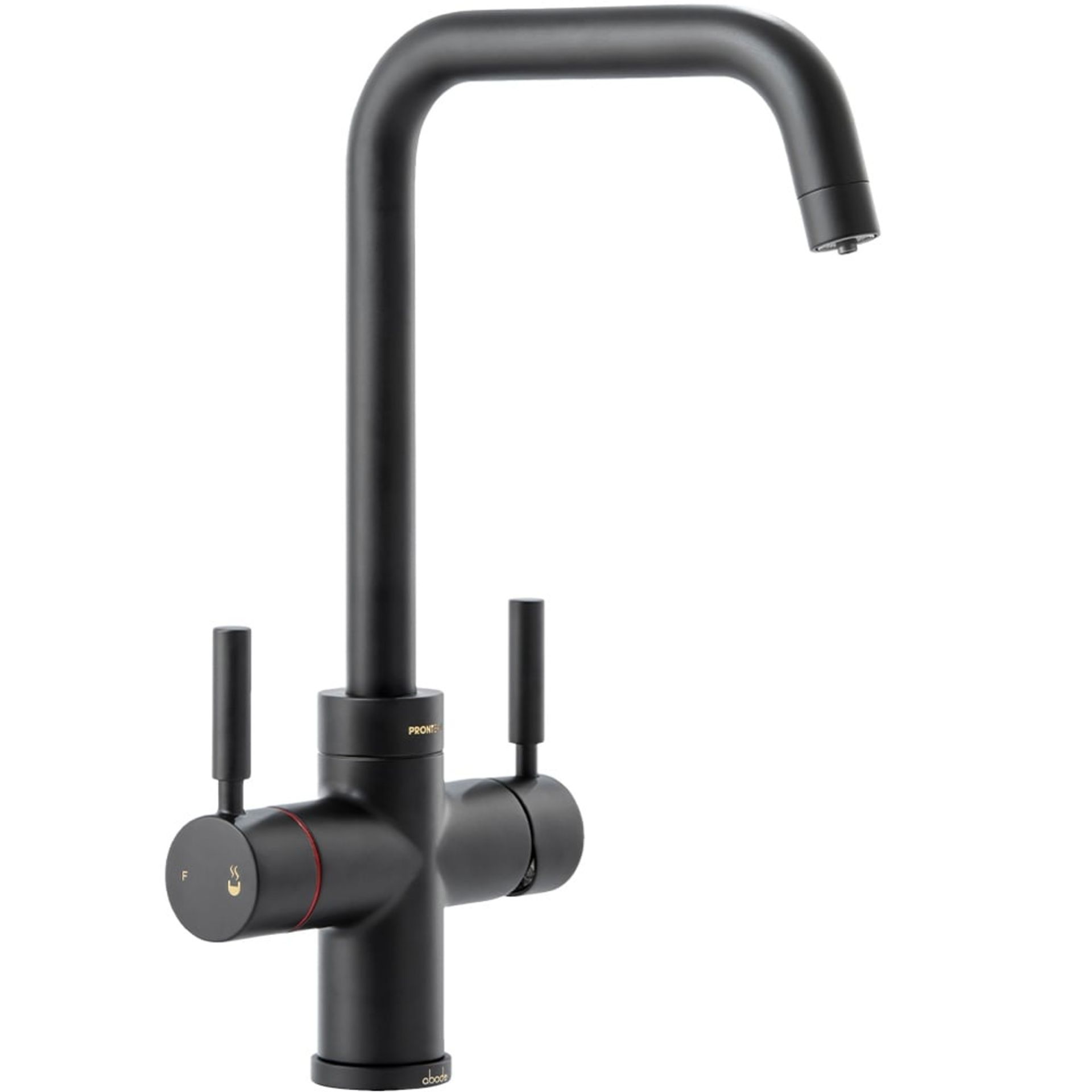 NEW (F156) Abode Propure Matt Black 4in1 Boiling Hot Water Quad Spout Kitchen Sink Tap. RRP £9... - Image 2 of 2
