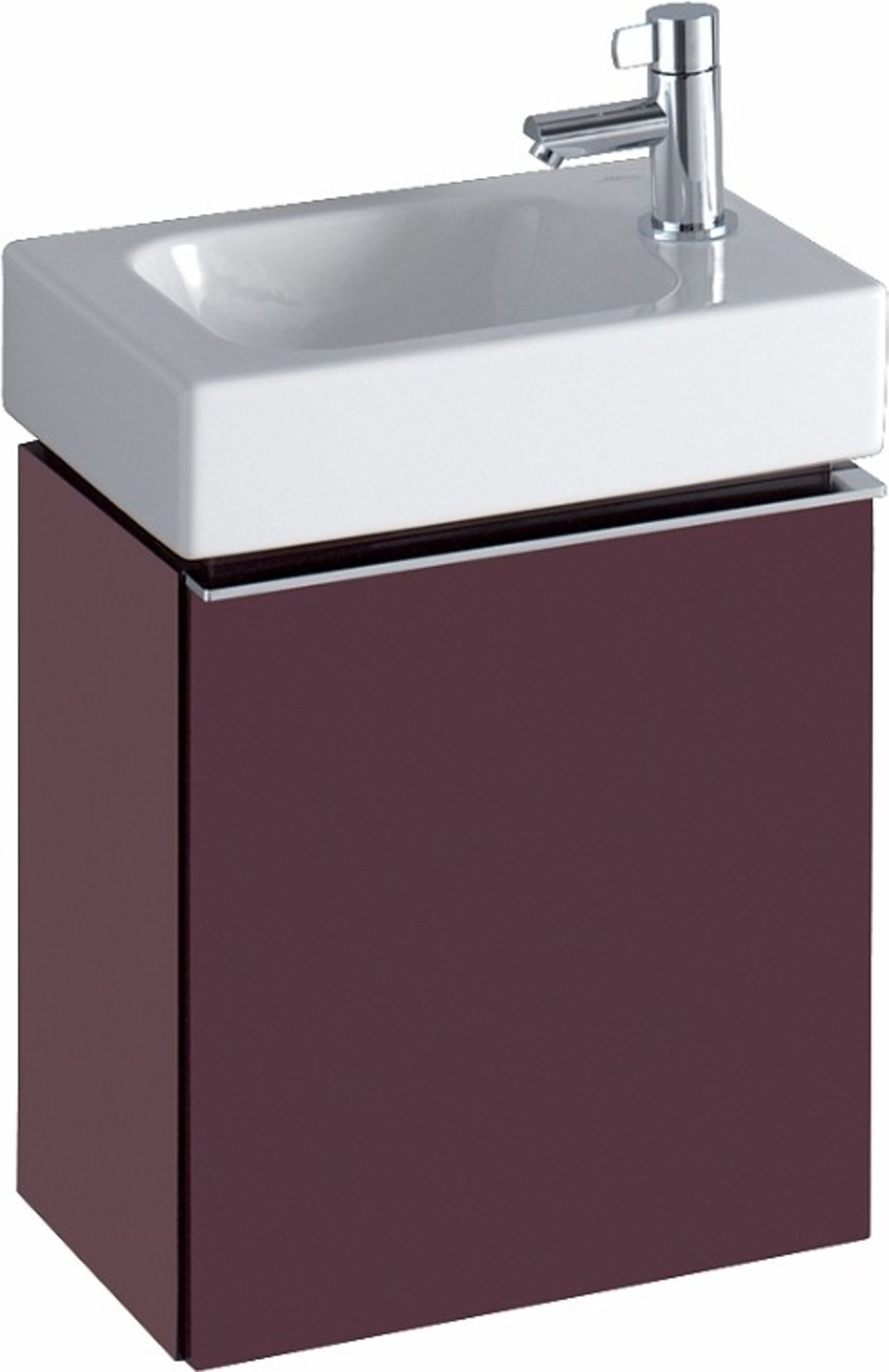 NEW (F104) Keramag iCon 370mm Cloakroom Burgendy Vanity unit. RRP £399.99. COMES COMPLETE WITH... - Image 2 of 2