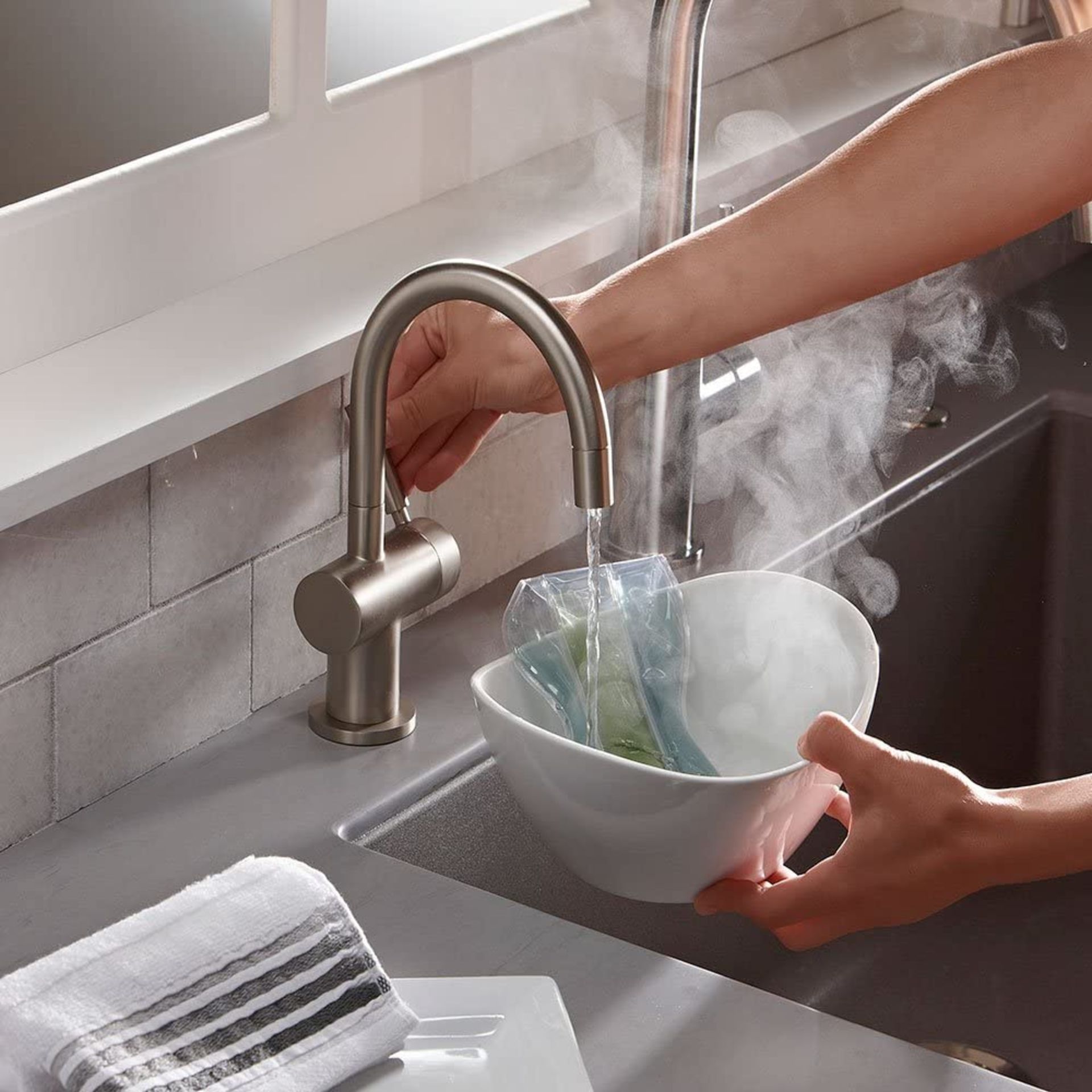 NEW (CC9) InSinkErator Modern Instant Hot Water Dispenser - Faucet Only, Satin Nickel, F-H3300S... - Image 3 of 4