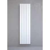 NEW (D124) 1800x470mm KUDOX ALULITE FLAT ALUMINIUM RADIATOR Textured White. Contemporary alumin...