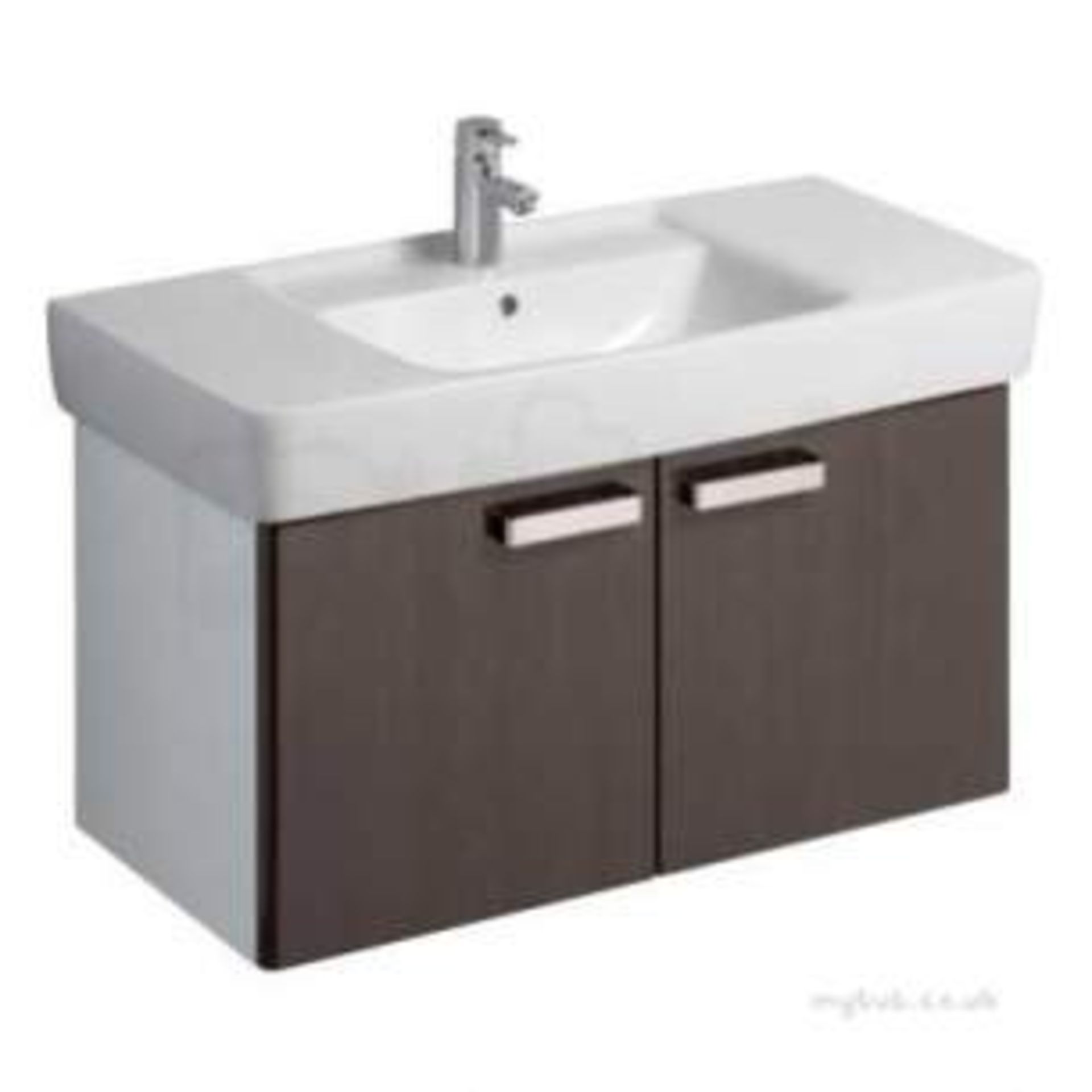 NEW Keramag 500mm Walnut Unit Wenge. RRP £499.99. COMES COMPLETE WITH BASIN. Gl0173we. Wenge ... - Image 2 of 2