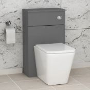 NEW (F32) Volta Grey Gloss WC Unit 500mm. Rrp £260.00. The contemporary Moods Volta Bathroom F...