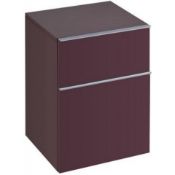 (MG146) Keramag Gerbit Icon 450mm Burgendy Side Cabinet. RRP £869.99.Add a pop of colour to yo...