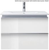 NEW (F58) Terra 600mm 2 Drawers Vanity Unit. Underbasin Lighting. RRP £769.99. Comes complete ...