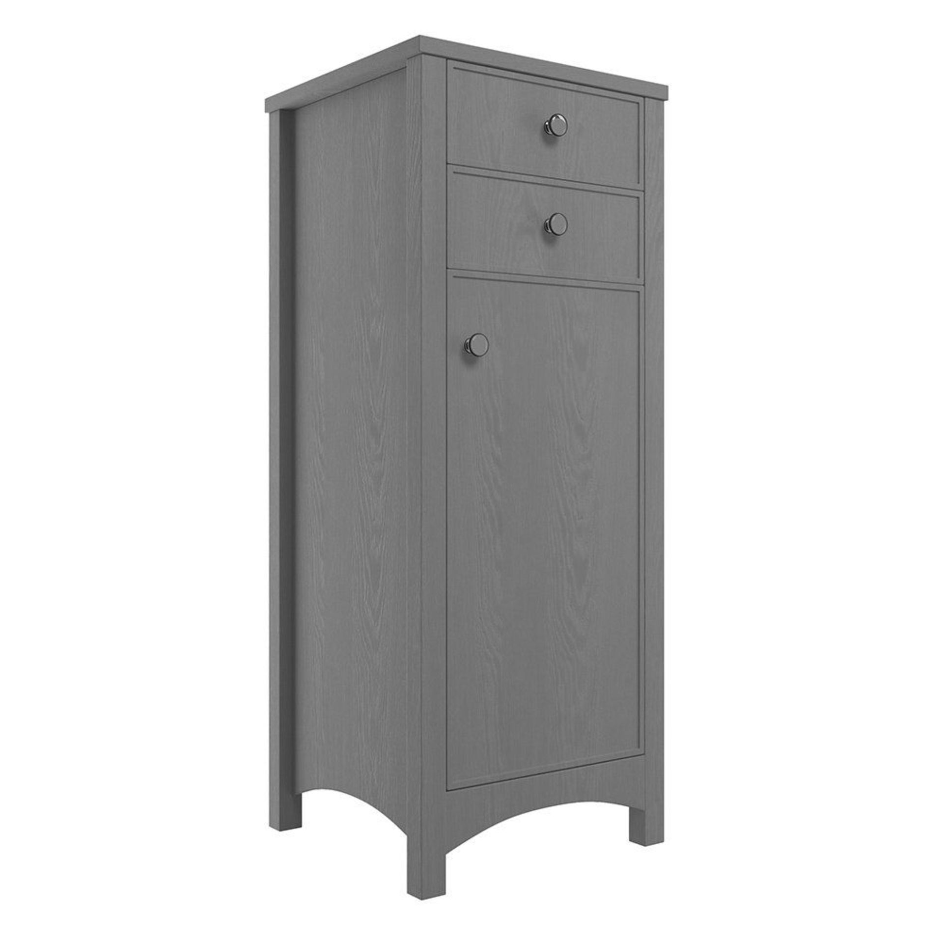 NEW (F21) Lucia 1180mm x 465mm Grey Ash Floor Standing Tall Boy Unit. RRP £431.99. Lucia Tradi... - Image 2 of 2