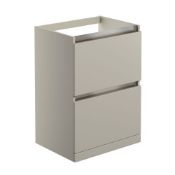 NEW (F144) Carino 800mm 2 Drawer Floor Standing Vanity Unit & Top - Pebble Grey. RRP £420.00. ...