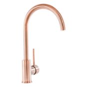 NEW (F48) Prima Plus Swan Neck Single Lever Copper Kitchen Mixer Tap. Copper finish Single lev...