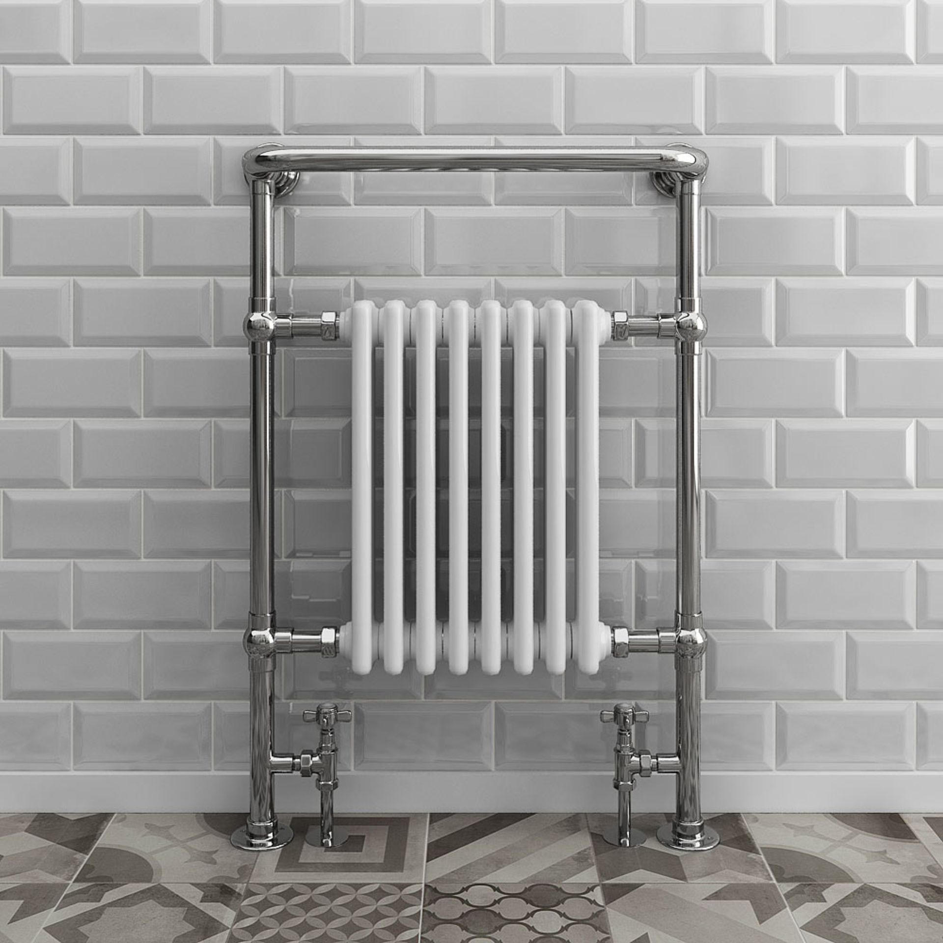 NEW (G171) 952x479mm Victorian Traditional Chrome Radiator. AF-IE16002 BATHROOM RADIATOR 952 ... - Image 2 of 2