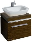 (WS33) Keramag Geberit 600mm Silk Walnut Vanity unit.RRP £818.99.Comes complete with basin. Th...