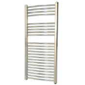 (G173) 1100x500mm CURVED ELECTRIC TOWEL RADIATOR 1100 X 500MM CHROME . Electrical installation ...