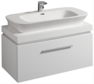 NEW (F99) Keramag 1200mm Silk Vanity Unit. RRP £899.99. COMES COMPLETE WITH BASIN. 120x40cm x4...