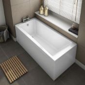 NEW (F123) 1700x750mm Straight Bath. No tap Hole, Single Ended. COMES COMPLETE WITH SIDE PANE...