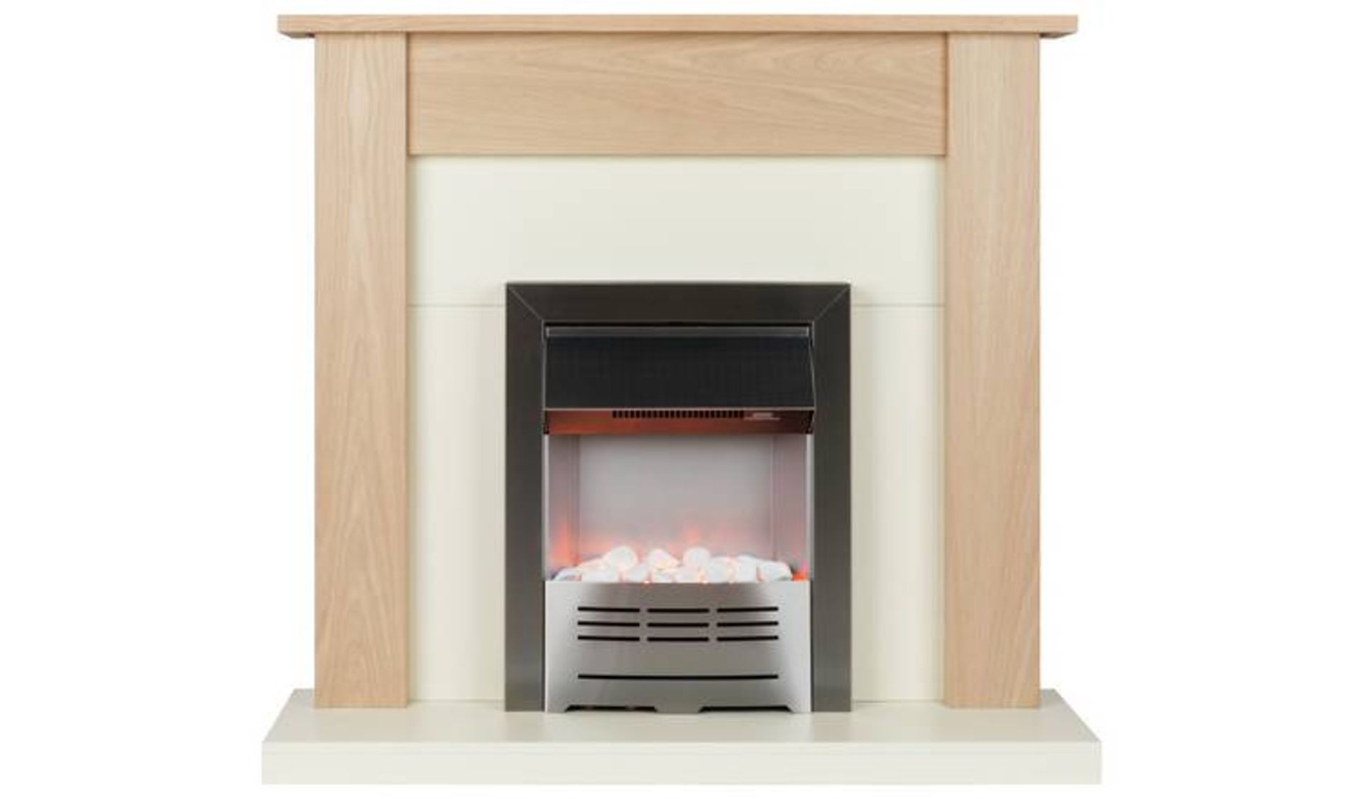 BRAND NEW BOXED Beldray Earlesworth 2kW Electric Fire Suite - Oak & Ivory. RRP £229.99. The Ea... - Image 2 of 2
