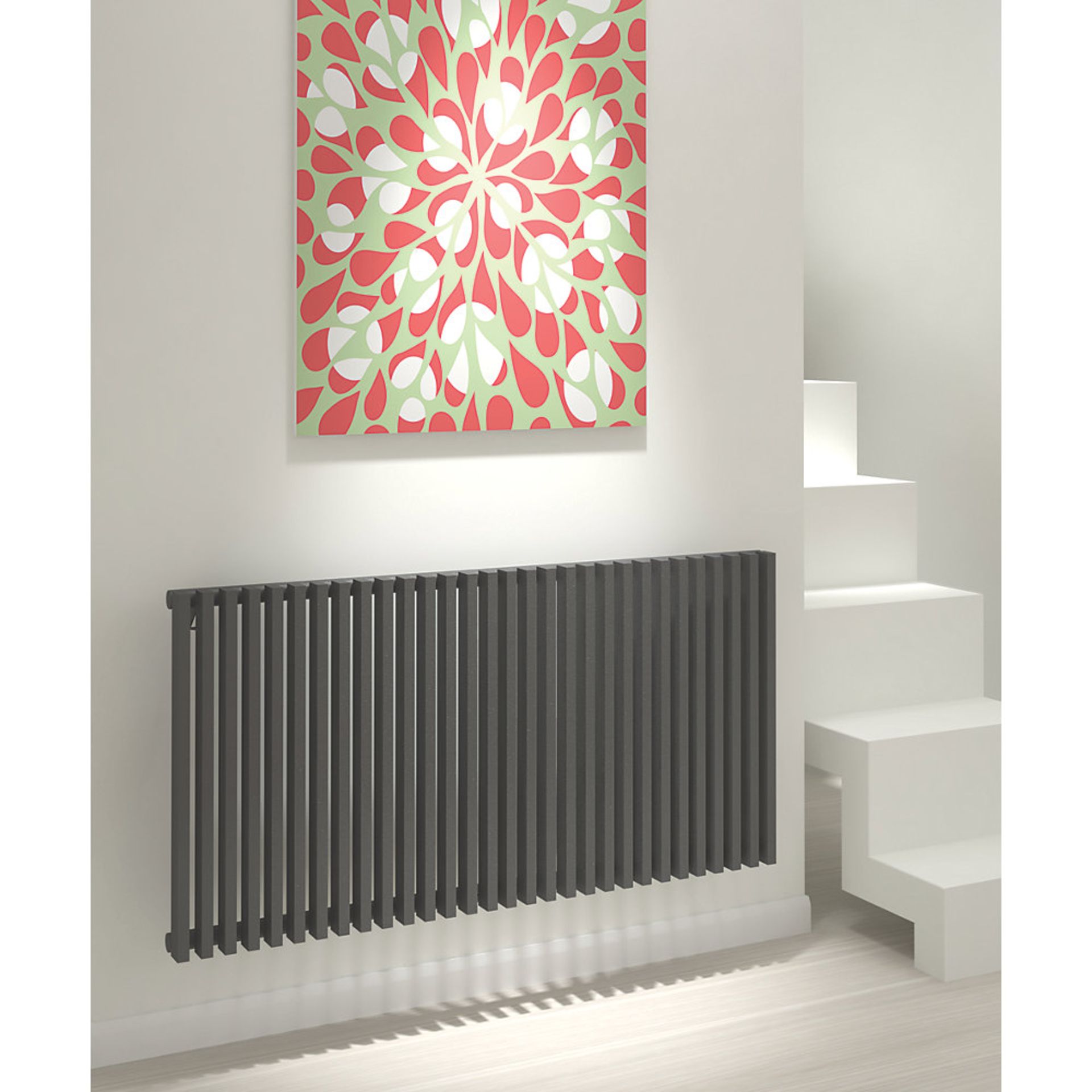 (G75)DESIGNER RADIATOR 600 X 1180MM ANTHRACITE. High performance radiator with simple, clean de... - Image 2 of 2