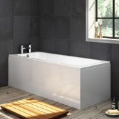 NEW (F161) 1700x700mm Steel Round Single Ended Bath with Panel. RRP £299.99.Length: 1700mm Co...