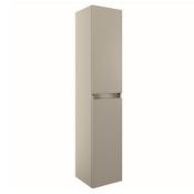 NEW (H76) Carino 1500x300mm 2 Door Pebble Grey Wall Hung Tall Cupboard Unit. RRP £214.99.