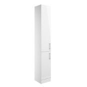 NEW (H150) Volta 300mm 2 Door Floor Standing Tall Unit – White Gloss. Volta combines contempo...